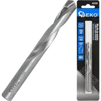 GEKO Metaalboor 11 x 110 mm met YG8 hardmetalen punt voor nauwkeurig boren in metaal