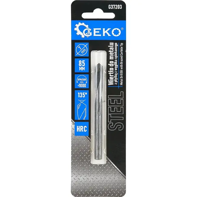 GEKO Metaalboor 7 x 85 mm met YG8 hardmetalen punt voor nauwkeurig boren in metaal