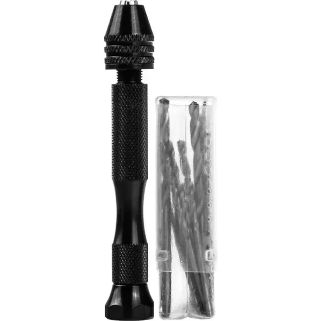 GEKO Mini handboor set 0,5 tot 3,0 mm met 25 HSS boortjes voor precisiewerk