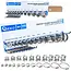 GEKO Slangklem assortiment set 220 stuks met 22 maten en metalen wandrek