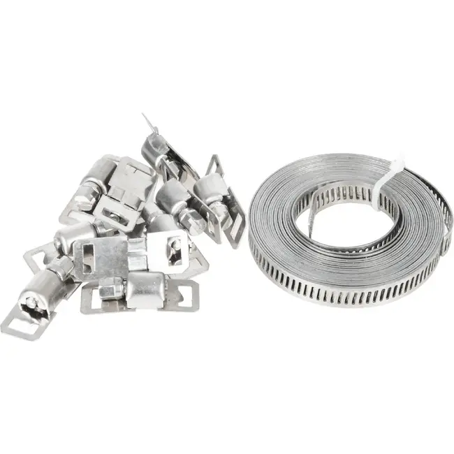 GEKO Slangklem bandset 8 mm x 3 m met 10 klemmen voor maatwerk