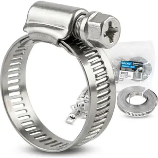 GEKO Slangklem bandset 8 mm x 3 m met 10 klemmen voor maatwerk