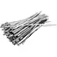 GEKO RVS kabelbinders 4,6 x 200 mm 100 stuks voor kabels, leidingen en buitengebruik