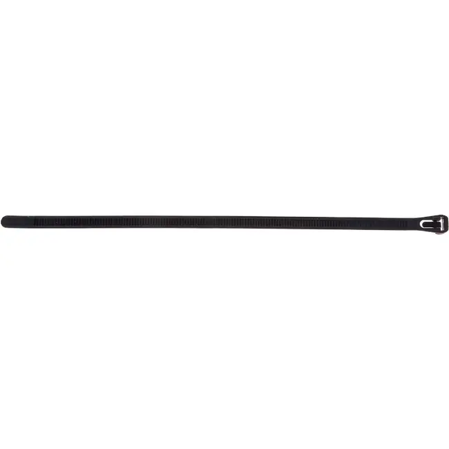 GEKO Zwarte herbruikbare kabelbinders 7,5 x 250 mm voor kabels en montage 100 stuks