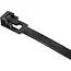 GEKO Zwarte herbruikbare kabelbinders 4,8 x 200 mm voor kabels en montage 100 stuks