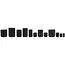 GEKO Zwarte inbus stelschroeven zonder kop 160 stuks in maten 3 x 5 mm tot 10 x 12 mm