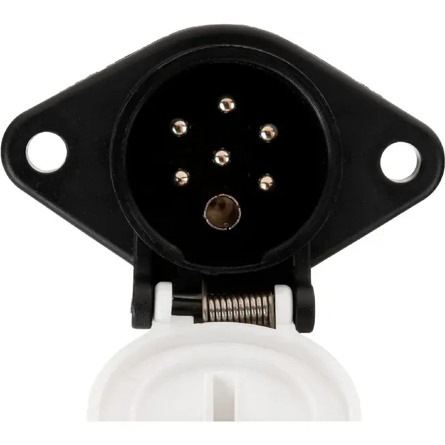 GEKO 7-polige aanhanger stekkerdoos type S 24 V zwart voor oplegger en trailer