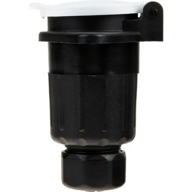 GEKO 7-polige aanhanger stekkerdoos type S 24 V zwart voor oplegger en trailer