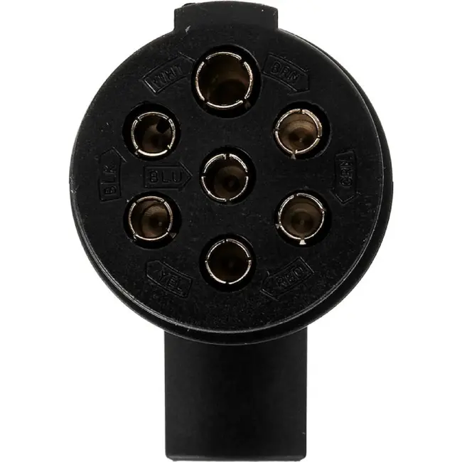GEKO 7-polige aanhanger stekker type N 24 V zwart voor trailer en oplegger