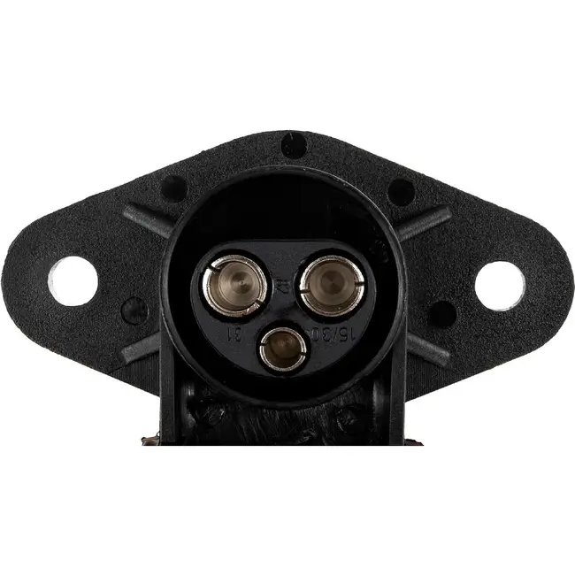 GEKO 3-polige aanhanger stekkerdoos 12 V zwart voor landbouwmachine en trailer