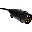 GEKO 7-polige spiraal verlengkabel 12 V 65-450 cm met 2 stekkers voor aanhanger en caravan