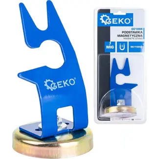 GEKO Magnetische houder voor TIG lastoorts 85 × 150 mm met stalen standaard en voet