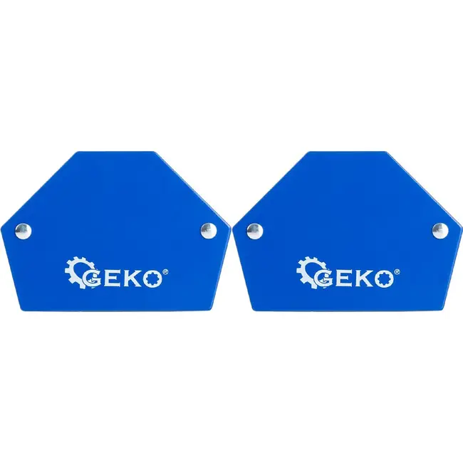 GEKO Magnetische laswinkelhaak set 6 stuks voor lassen uitlijnen en hechten 30° tot 135°