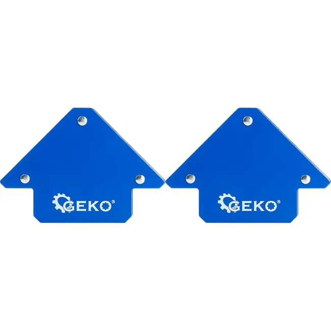 GEKO Magnetische laswinkelhaak set 6 stuks voor lassen uitlijnen en hechten 30° tot 135°