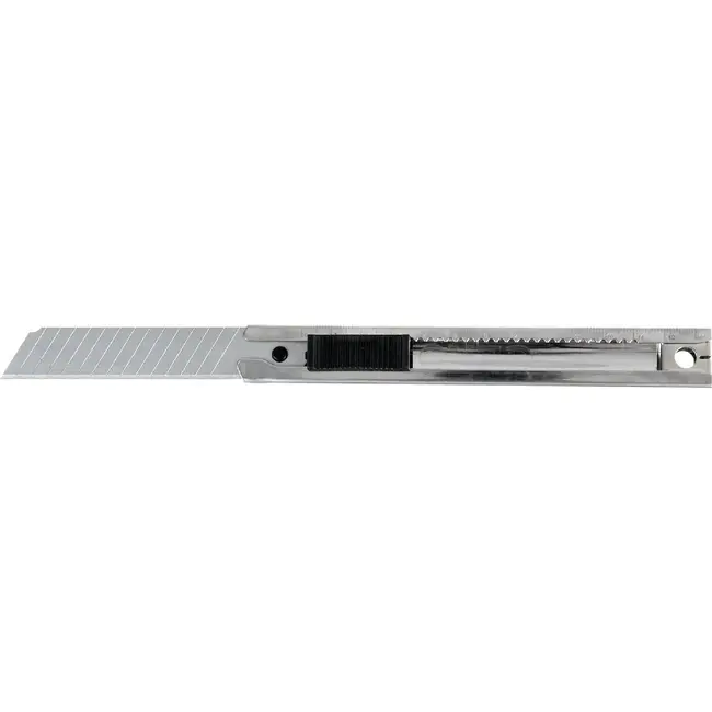 GEKO Afbreekmes 18 mm 24 stuks met metalen body meetschaal en SK4 mes 100 × 0,5 mm