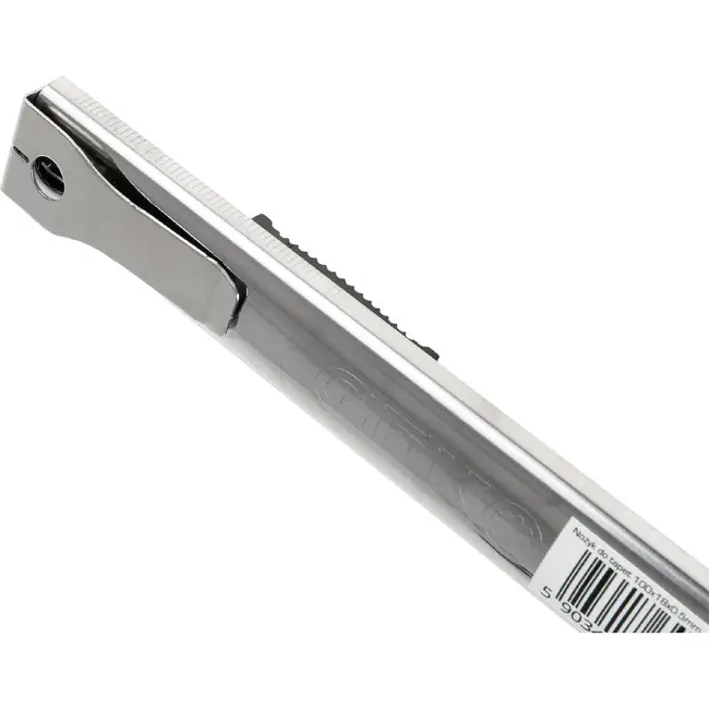 GEKO Afbreekmes 18 mm 24 stuks met metalen body meetschaal en SK4 mes 100 × 0,5 mm