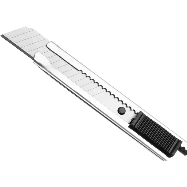 GEKO Afbreekmes 18 mm 24 stuks met metalen body meetschaal en SK4 mes 100 × 0,5 mm