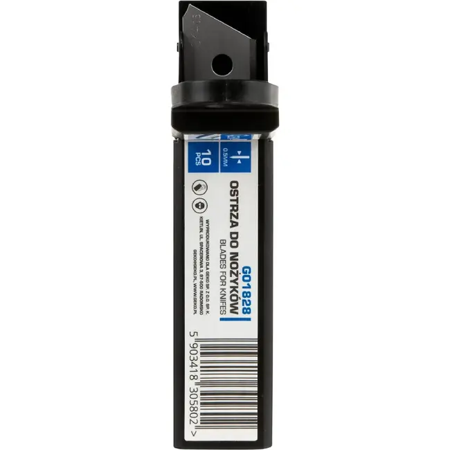 GEKO Afbreekmesjes 18 mm 10 stuks SK4 segmentmessen in afsluitbare houder