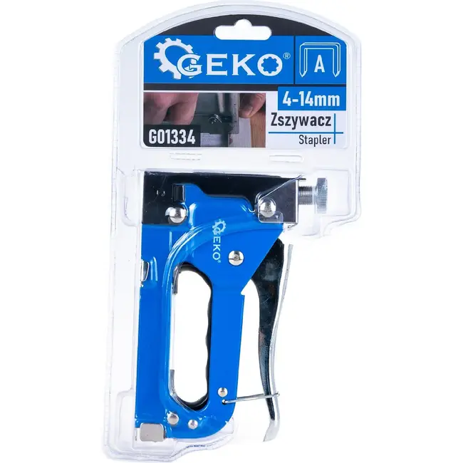 GEKO Handtacker type A 4-14 mm voor stoffering folie stof decoratie en dun hout