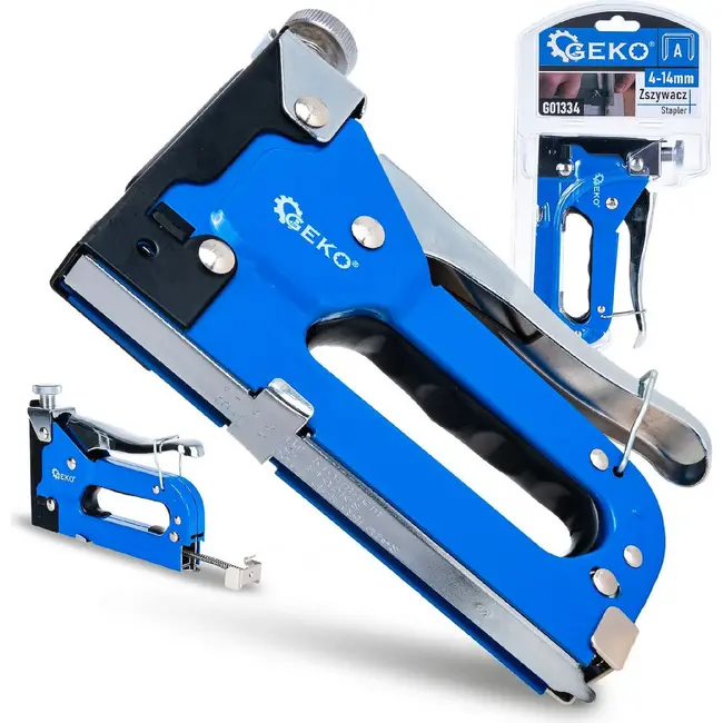 GEKO Handtacker type A 4-14 mm voor stoffering folie stof decoratie en dun hout