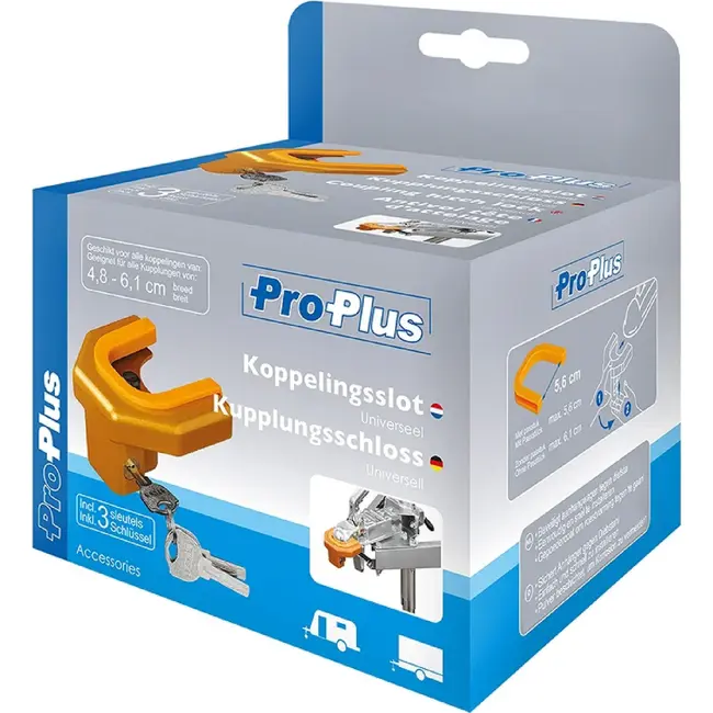 ProPlus Universeel koppelingsslot - roestbestendig - voor koppelingen 4,8 tot 6,1 cm breed