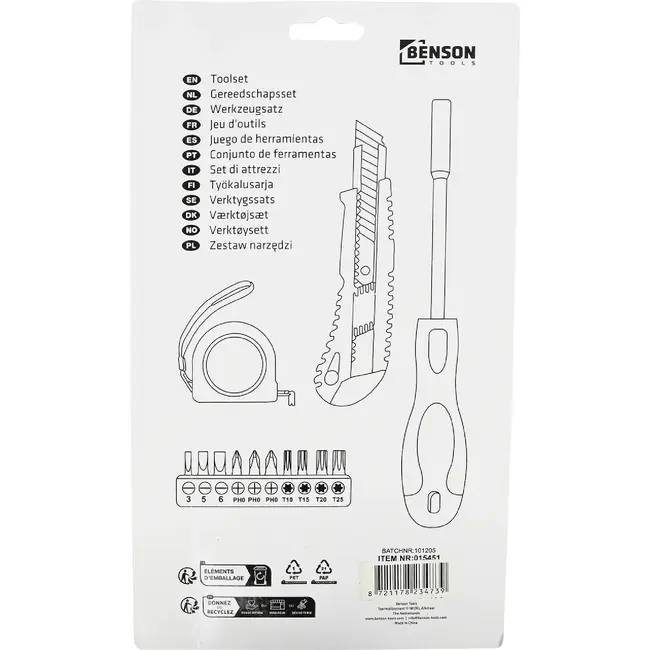 Benson Gereedschapset 13 delig