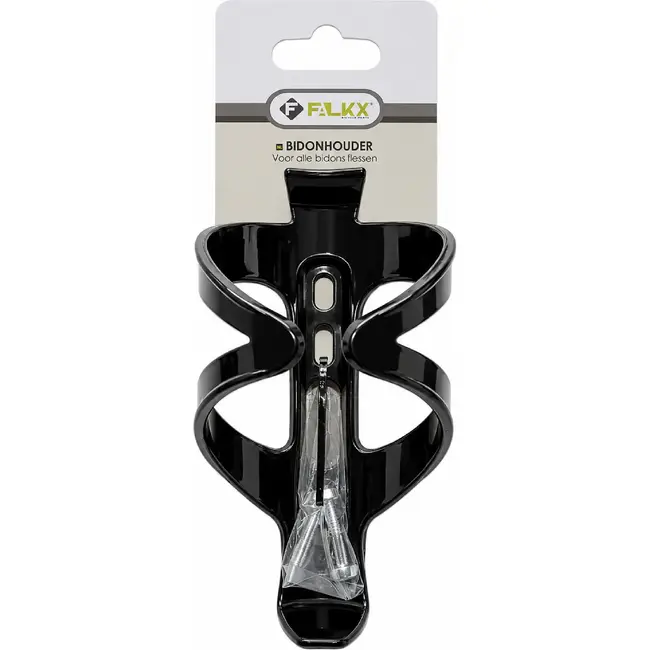 Falkx Flexibele bidonhouder - Geschikt voor 0.33L tot 1.5L - Zwart - Ideaal voor fietsen