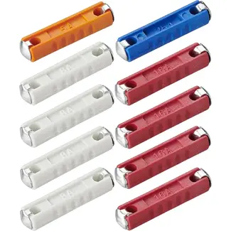 ProPlus Torpedo zekeringen assortiment - 10-delig - diverse ampères