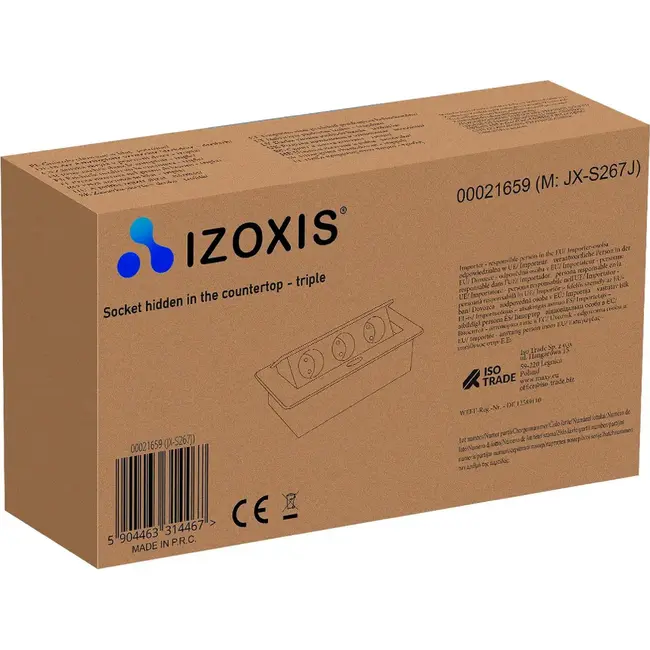 Izoxis Inbouwbare Triple Stopcontact: Stijlvolle Stroomoplossingen