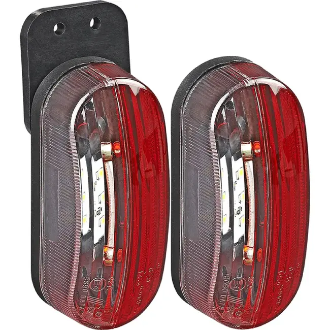 ProPlus Breedtelicht LED - Rood/Wit - Flexibele flap - 98 x 42 mm - Links