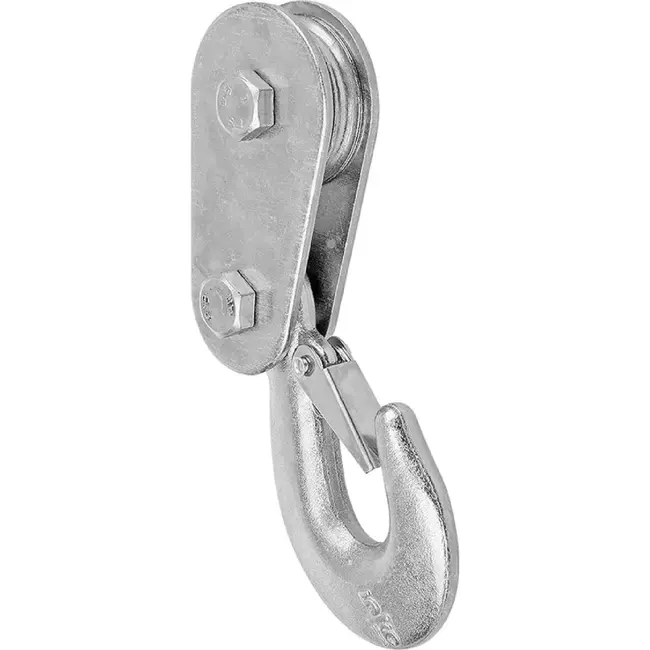 ProPlus Katrol met gaffelhaak en klep - 2 ton capaciteit - Staal - 17x7x4 cm
