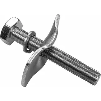 Falkx Plaat en lange bout voor fietsstandaard - 55x25x2 mm plaat - 70 mm bout - M10 maat