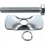 Falkx Plaat en lange bout voor fietsstandaard - 55x25x2 mm plaat - 70 mm bout - M10 maat