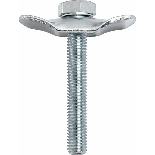 Falkx Plaat en lange bout voor fietsstandaard - 55x25x2 mm plaat - 70 mm bout - M10 maat