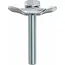 Falkx Plaat en lange bout voor fietsstandaard - 55x25x2 mm plaat - 70 mm bout - M10 maat