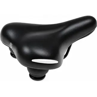 Selle Comfort Comfortabel fietszadel - Gelvulling - Waterdicht - Zwart met witte accenten