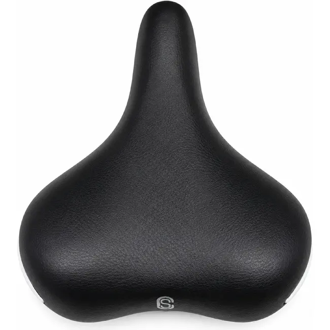 Selle Comfort Comfortabel fietszadel - Gelvulling - Waterdicht - Zwart met witte accenten