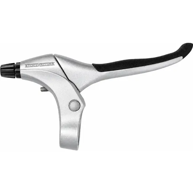 Sunrace Linker remhendel - aluminium - zilver - rubberen grip - ergonomisch ontwerp