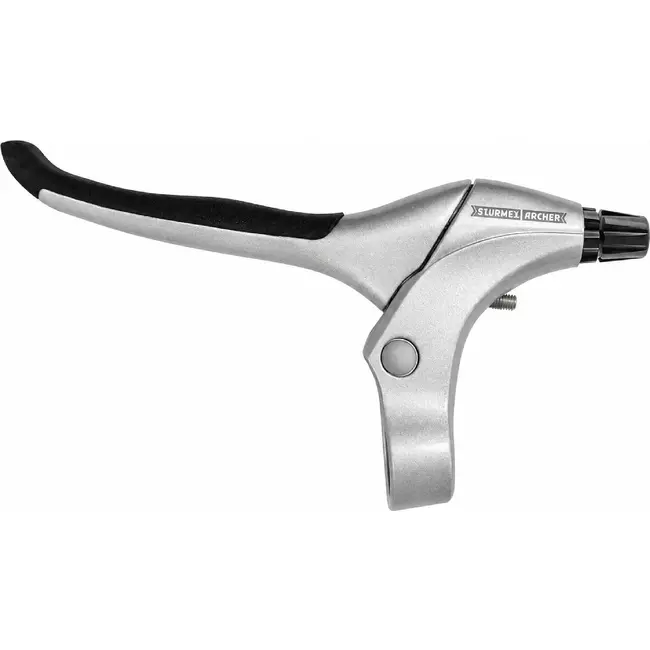 Sunrace Rechter remhendel - zilver aluminium - rubberen inleg - voor diverse remsystemen