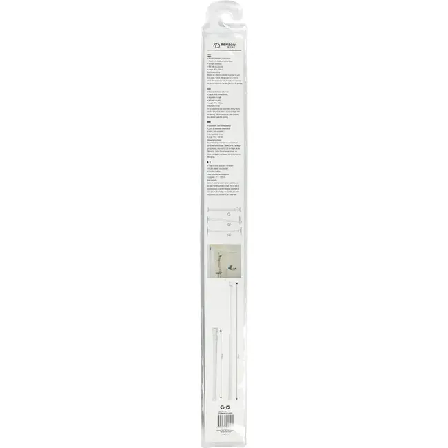 Benson Uitschuifbare douchegordijnstang - anti-slip - 77,5-135 cm - wit