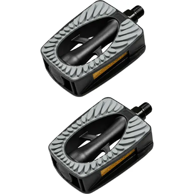 Union Fietspedalen - Anti-slip oppervlak - Zwart - Reflectoren - Duurzaam kunststof - 9/16 inch schroefdraad