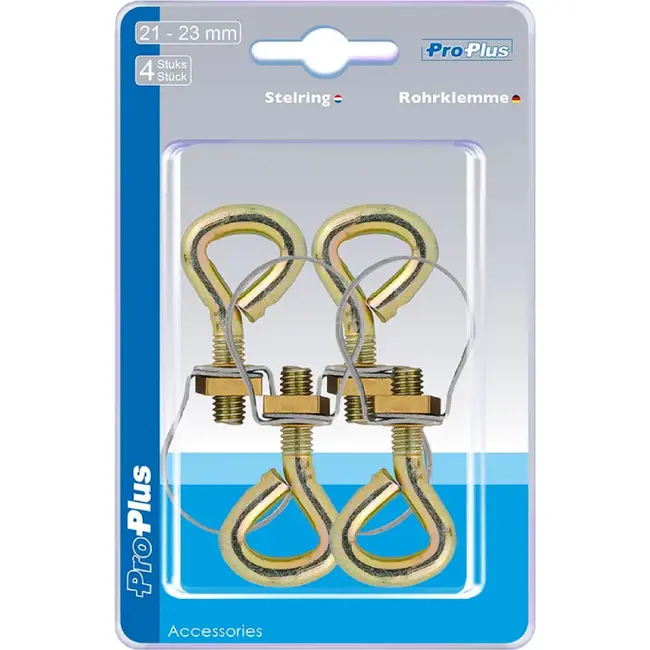 ProPlus Verstelbare stelringen - Ø 21-23 mm - set van 4 - tentaccessoires