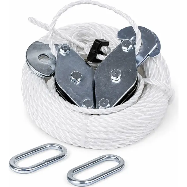 Benson Handtakel - Katrol 180 kg - Hefhoogte 3 m - 20 m Touw - Polypropyleen