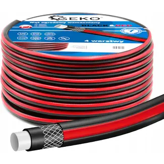 GEKO Tuinslang - Sterk - 1" - 20m - Zwart/Rood