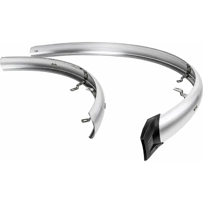Eurofender Spatbordenset voor stadsfiets - 28 inch - zilver - kunststof - 46 mm breed
