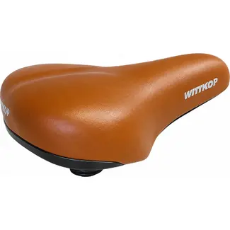 Wittkop Bruin stadsfietszadel met gel en vering zonder zadelstrop