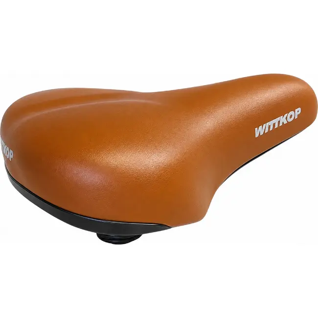 Wittkop Bruin stadsfietszadel met gel en vering zonder zadelstrop