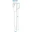ProPlus Droogmolen en parasolharing - ijzer - 45 cm - Ø 35 mm - met handvat en draaiknop