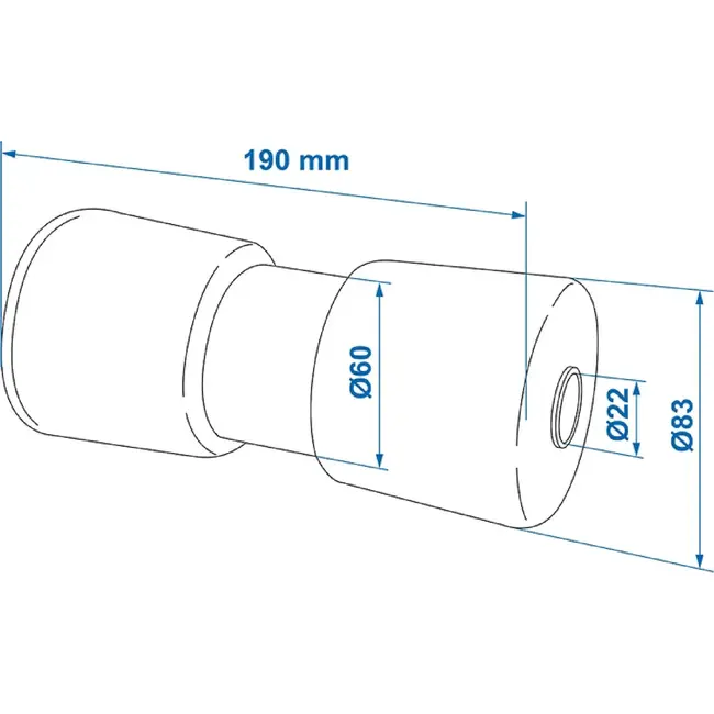 ProPlus Kielrol - Boottrailer - Stalen Binnenkern - Zwart - 82 x 190 mm