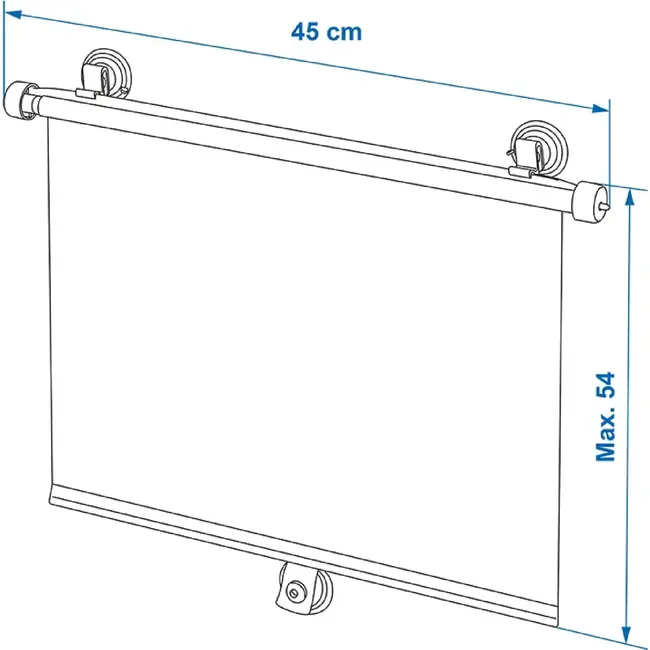ProPlus Auto rolgordijn - Eenvoudige installatie - 45 x 54 cm - 2 stuks